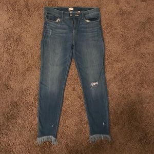 Frayed Hem light wash jeans